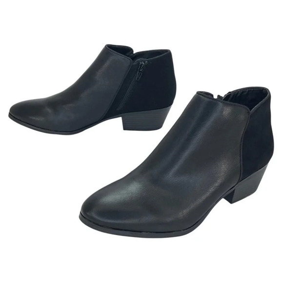 Style & Co Wiley Black Faux Leather Womens Booties Size 6M - Picture 13 of 13